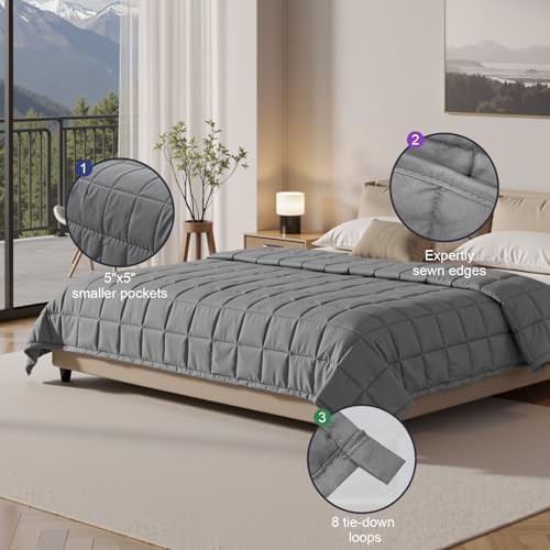 Cooling breathable adult weighted blanket with glass beads — photo 3