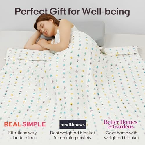 Small tree print cotton weighted blanket seventeen pounds — photo 4