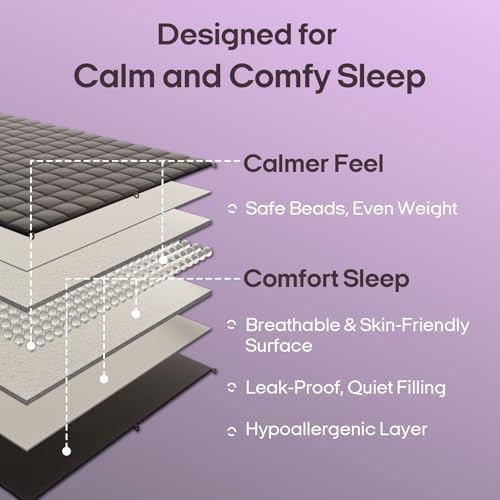 Light purple cotton weighted blanket twenty pounds — photo 3