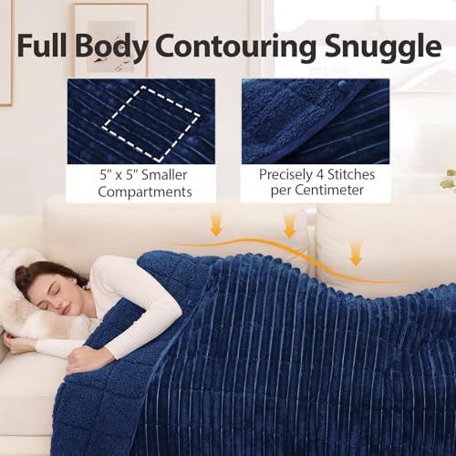 Soft sherpa queen weighted blanket 15 lbs — photo 5