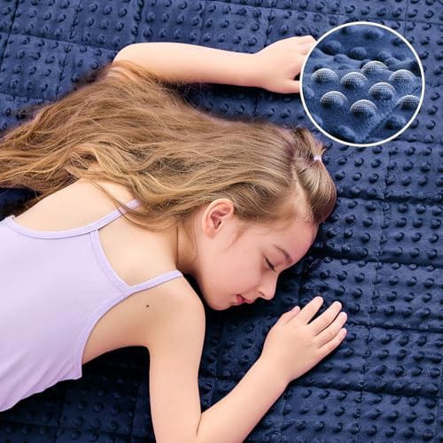 Blue twin cooling minky weighted blanket — photo 3