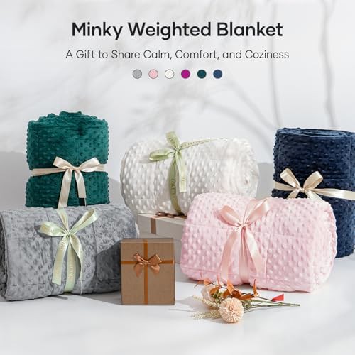 Grey minky cooling queen blanket twenty lbs — photo 5