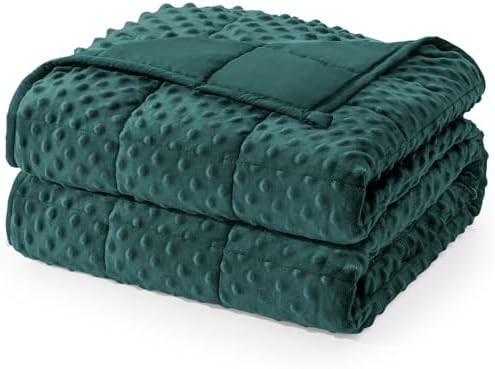 Green minky cooling queen size blanket