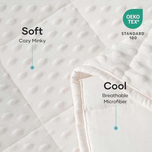 Cream white minky cooling queen blanket — photo 3