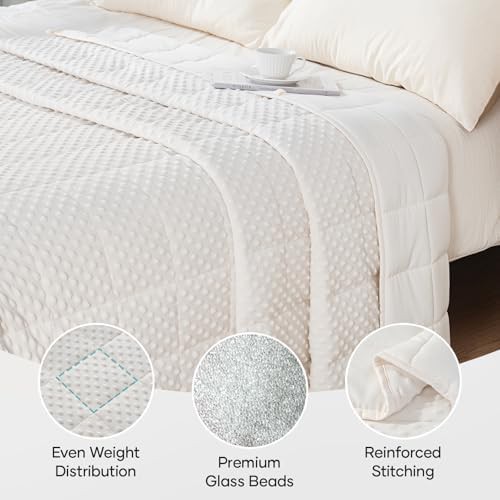 Cream white minky cooling queen blanket — photo 4