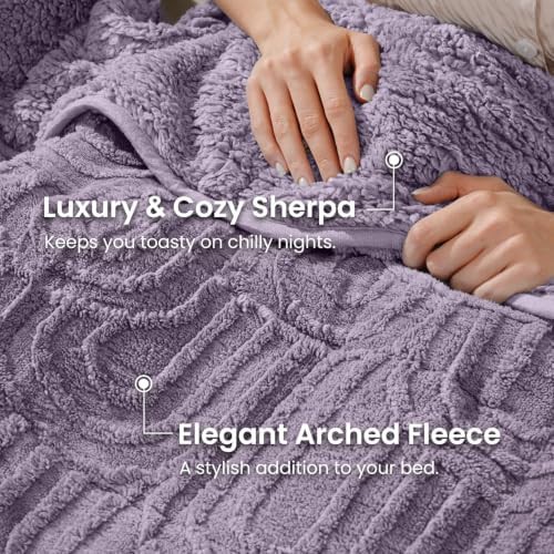 Dual sided sherpa fleece weighted blanket 15 lbs — photo 3
