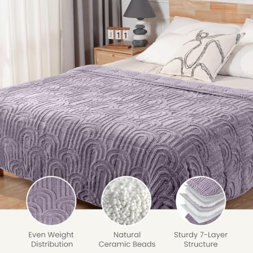 Dual sided sherpa fleece weighted blanket 15 lbs — photo 5