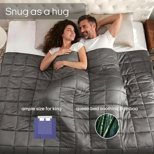 Large grey cooling weighted blanket twenty pounds — photo 5