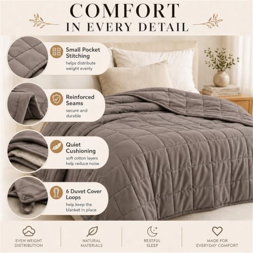 Small Grey Weighted Blanket 5 lbs — photo 4