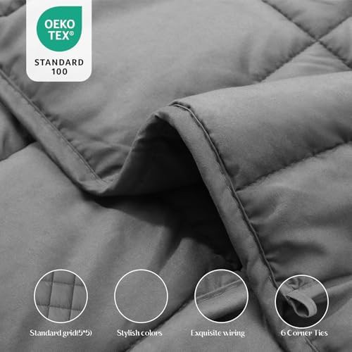 Grey full cooling weighted blanket 20 lb — photo 4