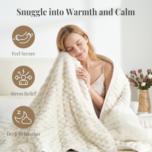 Topblan 15lbs queen fleece weighted blanket — photo 4