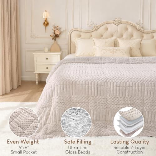 Fleece sherpa queen weighted blanket fifteen lbs — photo 4