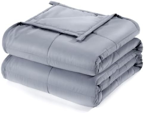 Grey cooling twin weighted blanket 15 lbs