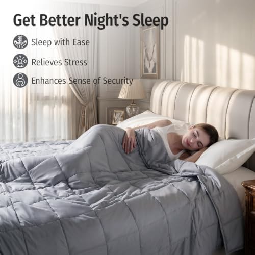 Grey cooling twin weighted blanket 15 lbs — photo 3