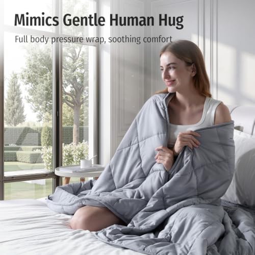 Grey cooling twin weighted blanket 15 lbs — photo 4