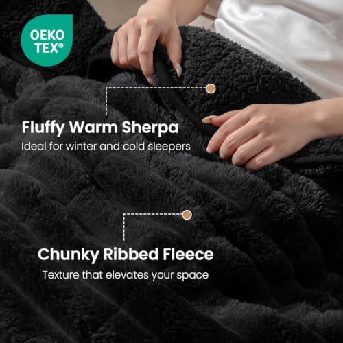 Black throw weighted blanket 20 lbs — photo 3