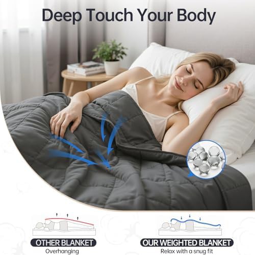 Breathable cotton twin weighted blanket 20 lbs — photo 3
