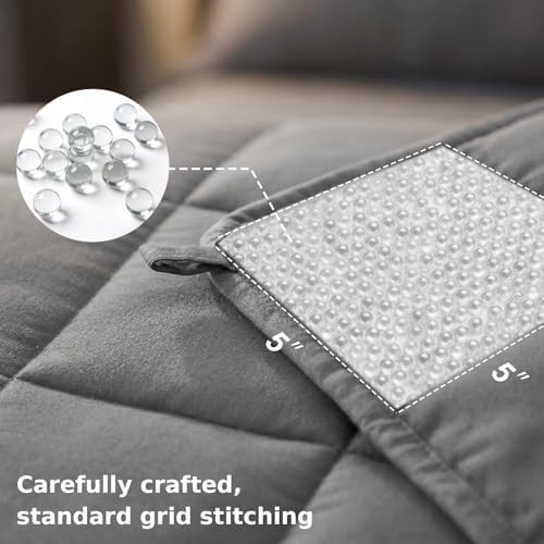 Twin size cotton weighted blanket in grey — photo 3