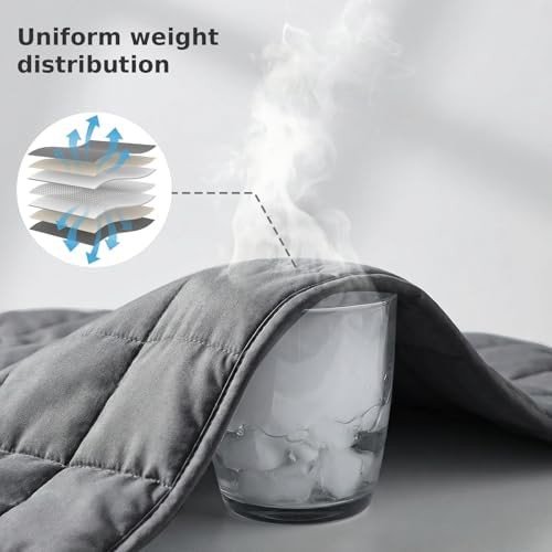 Twin size cotton weighted blanket in grey — photo 4