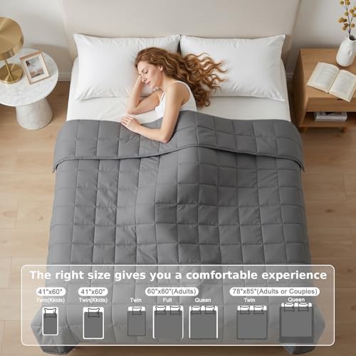 Twin size cotton weighted blanket in grey — photo 5
